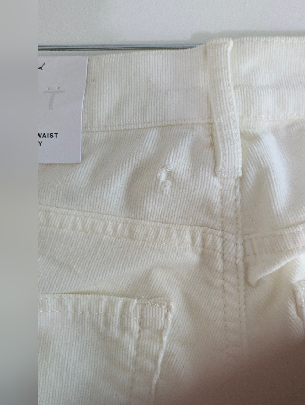 LOFT Women's High Waist Skinny Corduroy Pants Size 27/4 Off White Cream New - Picture 9 of 15